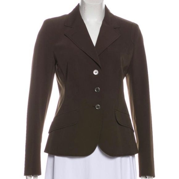 Authentic 💕 PRADA Structured Notch-Lapel Blazer - Sz 6 - Picture 1 of 8